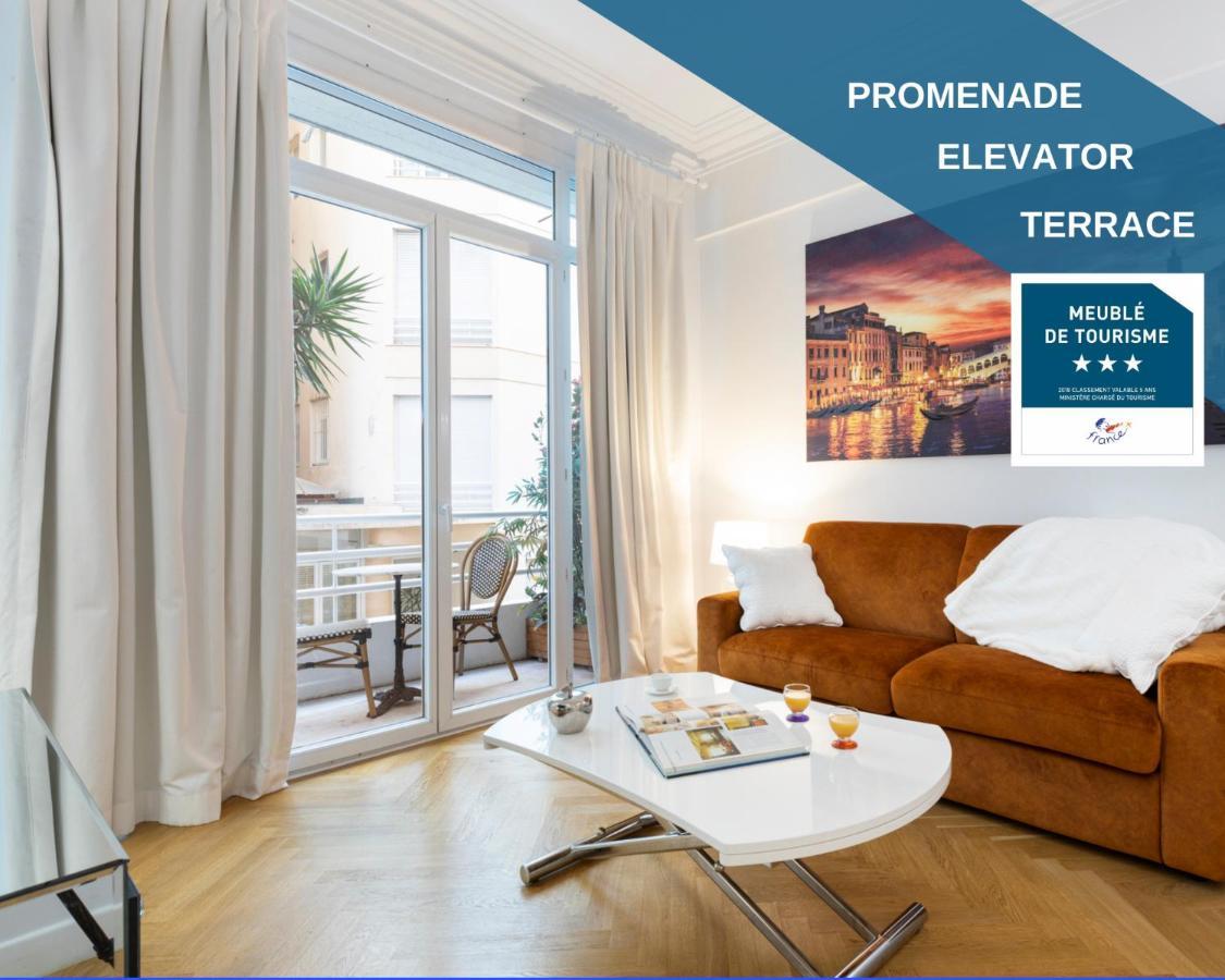 Promenade, 2Pieces Chic Et Clim Avec Terrasse Appartement Nice Buitenkant foto